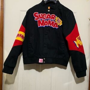 Sugar Nama Women's Black and Red Jean Jacket